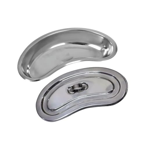 GI Stainless Steel Heavy Kidney Tray with Lid - 12 Inch