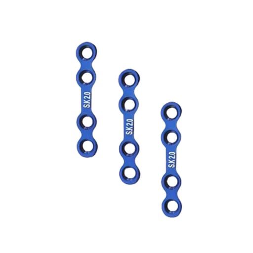 SK Surgicals Titanium Mini Bone Plates With Gap - 2mm (Pack of 2)