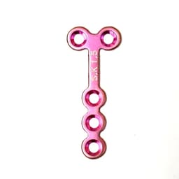 SK Surgicals Titanium Mini Bone Plates T Shape With Gap - 1.5mm (5 Holes) 105.540T - 2