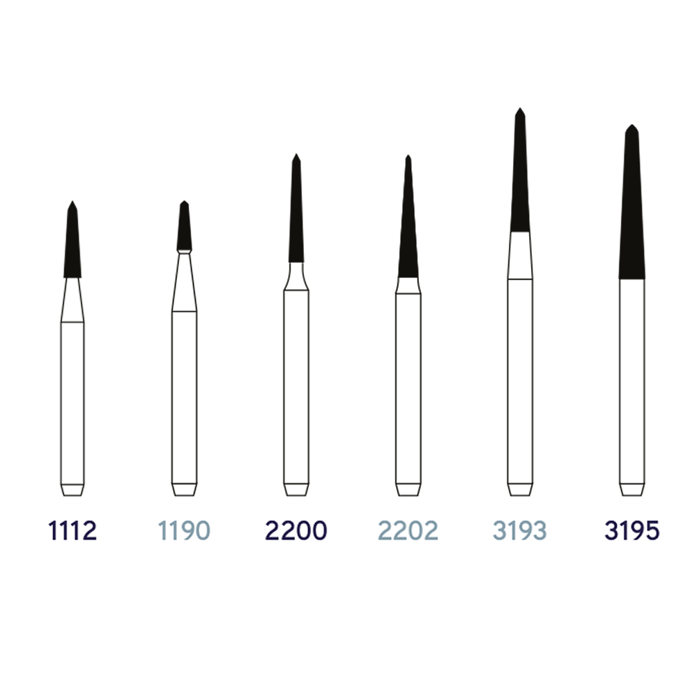 Microdont Conical Torpedo FG Diamond Burs - TC Series