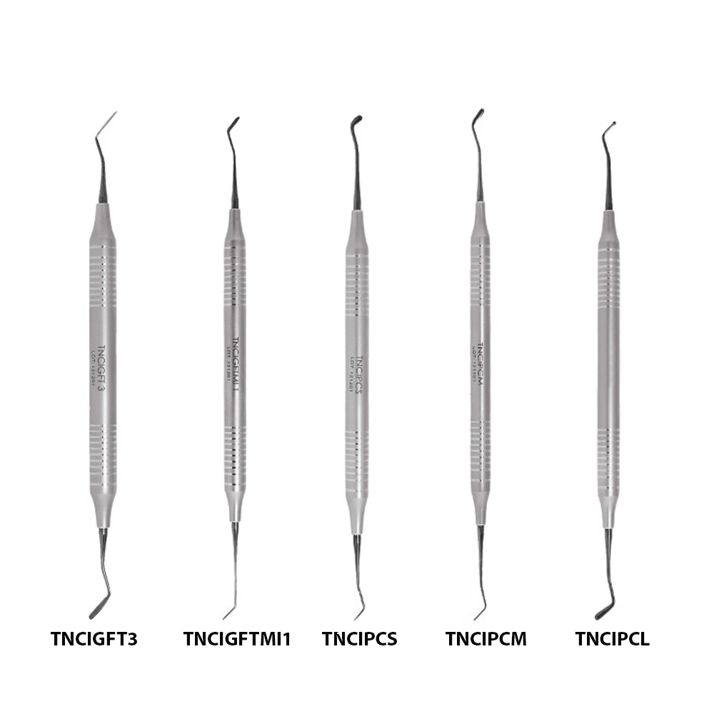 GDC Teflon Coated Composite Instrument Anterior Set Of 5 Pcs In Pouch (CIAP5)