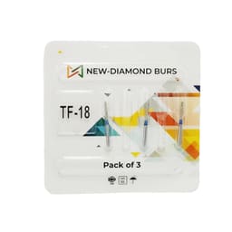 NewDiamond Taper Fissure FG Diamond Bur TF-18 ( Pack Of 3)