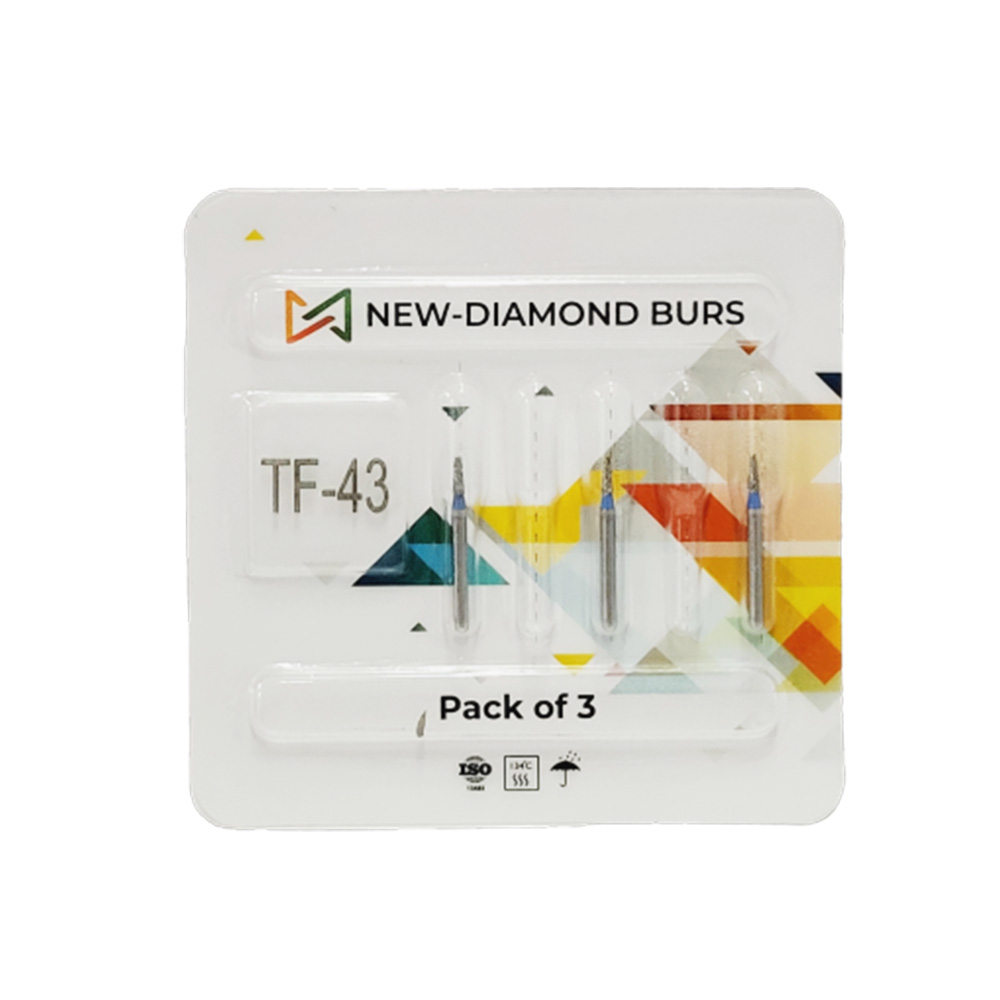 NewDiamond Taper Fissure Diamond Bur -TF ( Pack Of 3)