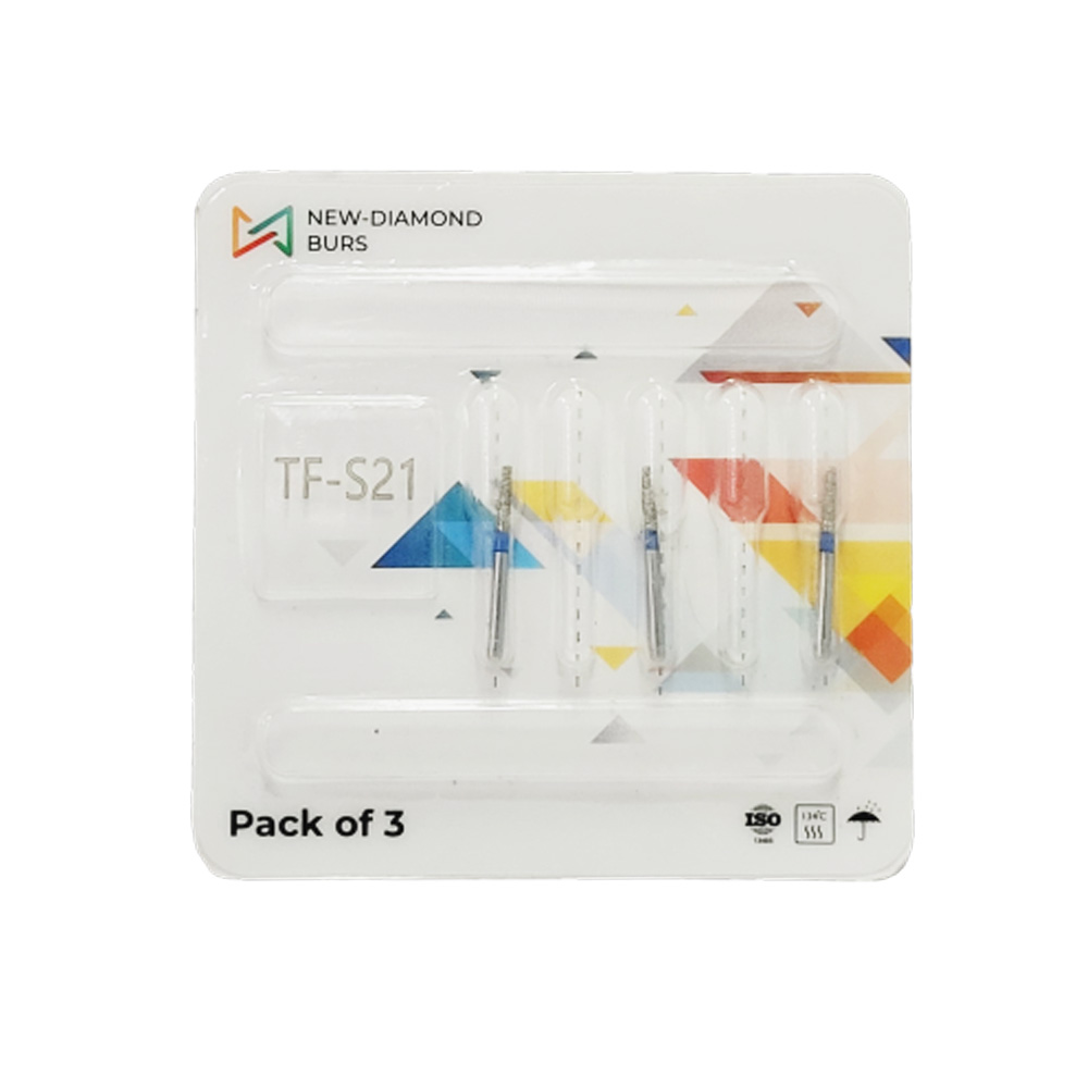 NewDiamond Taper Fissure Diamond Bur -TF ( Pack Of 3)