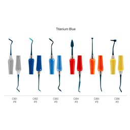 GDC Composite Instrument Titanium Blue Silicone Handle Set of 6      - 2