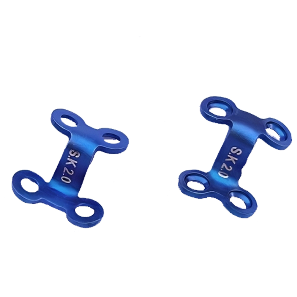 SK Surgicals Titanium Mini Chin Plates 2mm