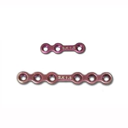 SK Surgicals Titanium Mini Bone Plates With Gap - 1.5mm (Pack of 2) - 1