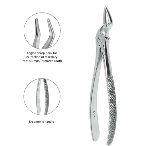 Waldent Tooth Extraction Forceps Upper Roots No.51A (1/106)