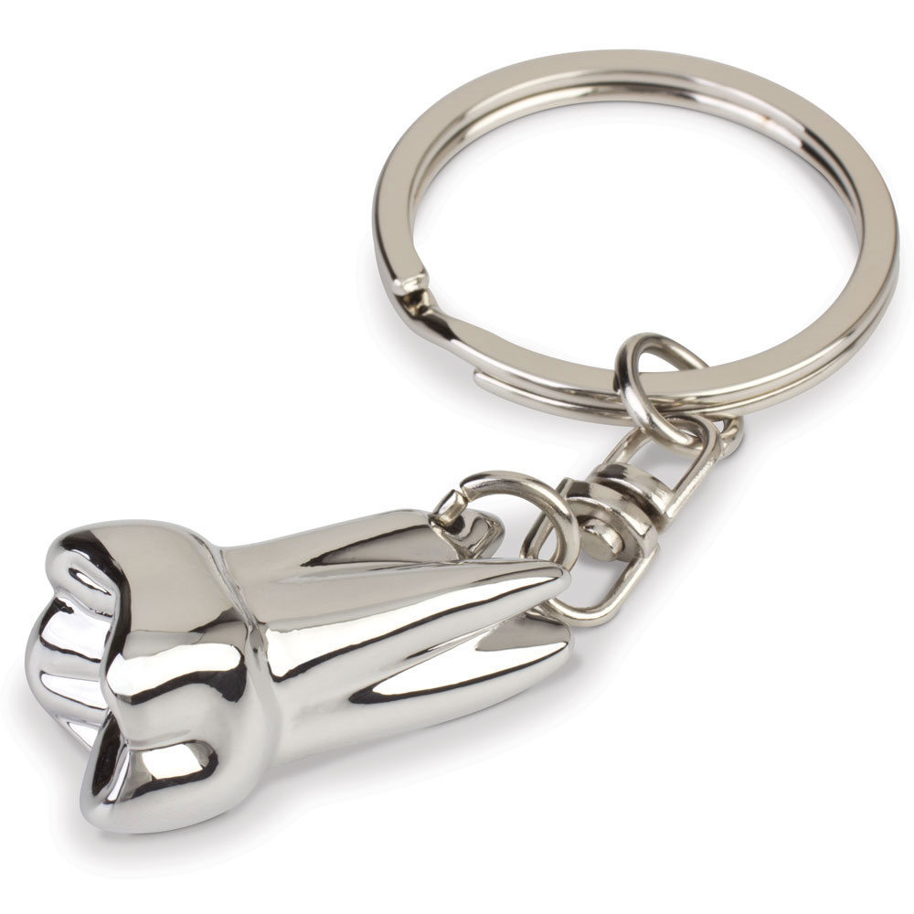 Dental Silver Tooth Key Chain