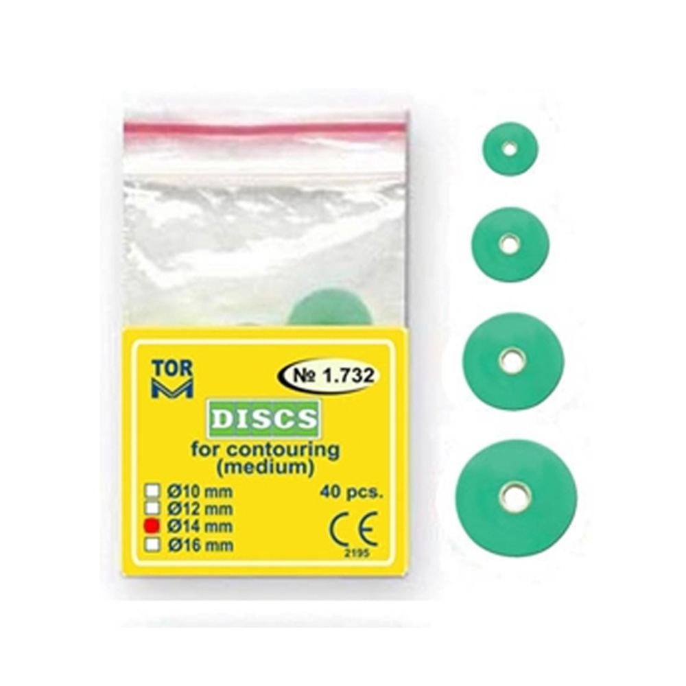 Tor Vm Polishing Discs for Contouring (Medium) (40pcs) No. 1.732(14mm) - Refills