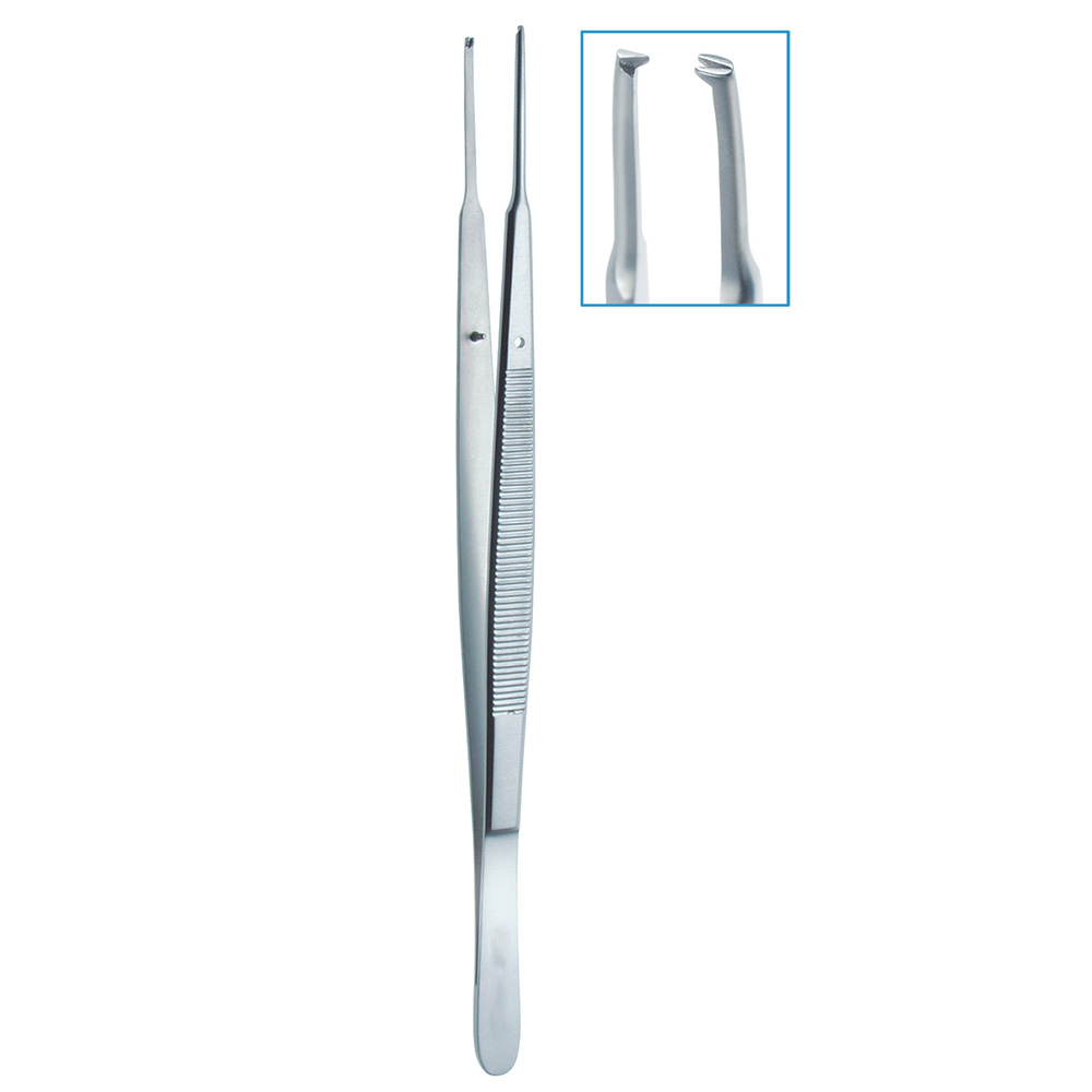 GDC Micro Tissue Forceps Gerald - Straight - 1x2 (18cm) (TPG3)