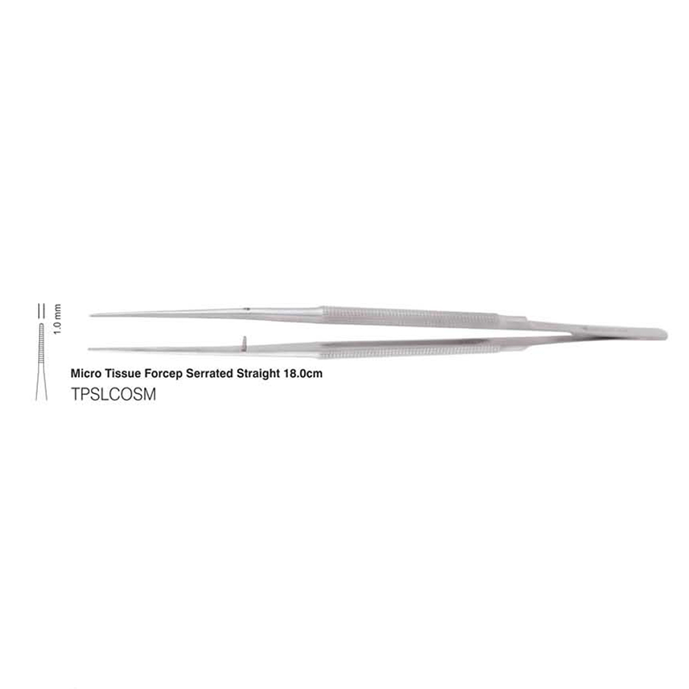 GDC Micro Tissue Forceps Straight (18cm) (TPSLCOSM)