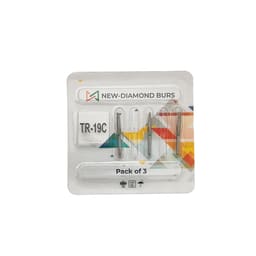 NewDiamond Tapered Round FG Diamond Bur TR-19C (Pack Of 3)