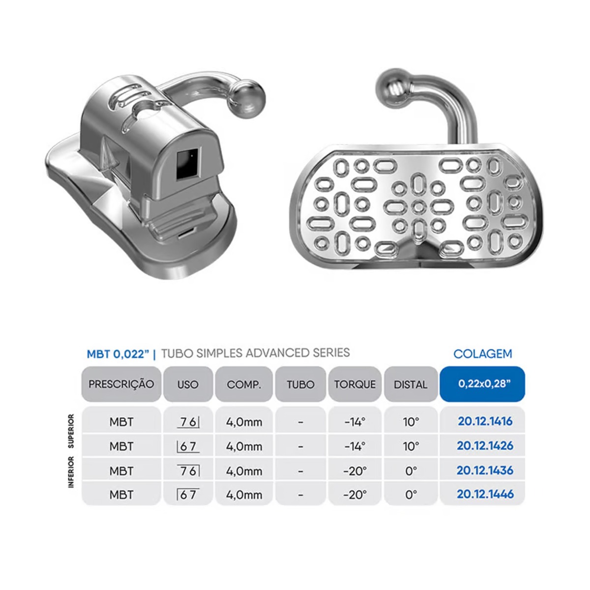 OrthoMetric Advanced Bonding Tubes Kit MBT 022 - 200 Units (20.12.2146)