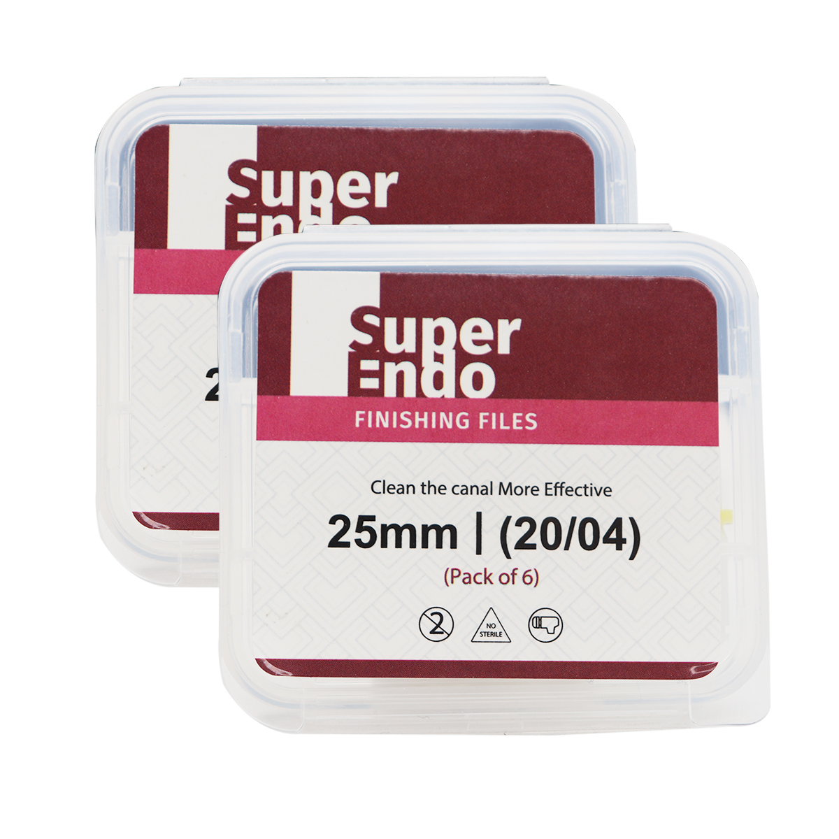 SuperEndo Finishing Files 20/04 - 25mm (Pack of 6)