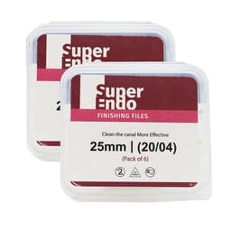 SuperEndo Finishing Files 20/04 - 25mm (Pack of 6)  - 2