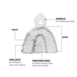 GDC Dentulous Perforated Impression Trays Upper # 4 (ITRLDPU4) - 3