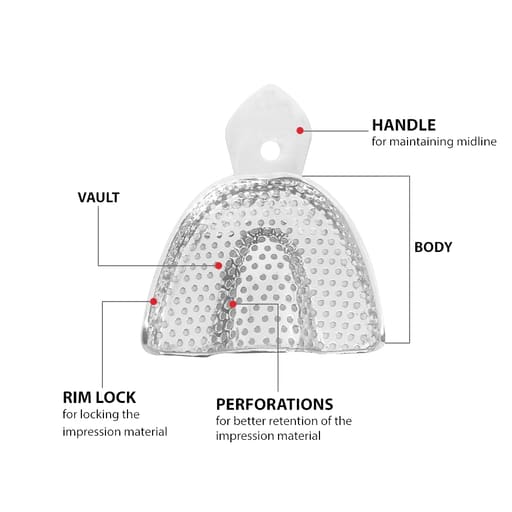 GDC Dentulous Perforated Impression Trays Upper # 4 (ITRLDPU4)