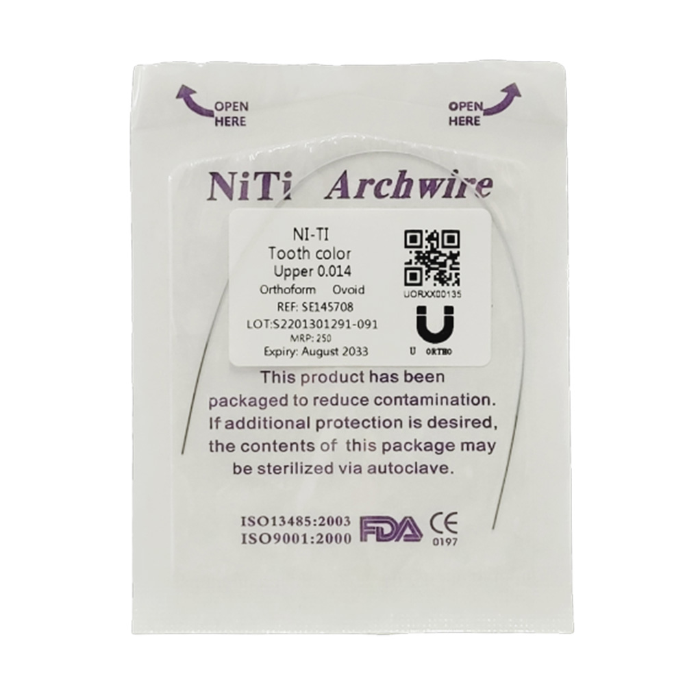 U orthodontics Niti Tooth color wire-Ovoid Upper 0.014 (Pack of 1)