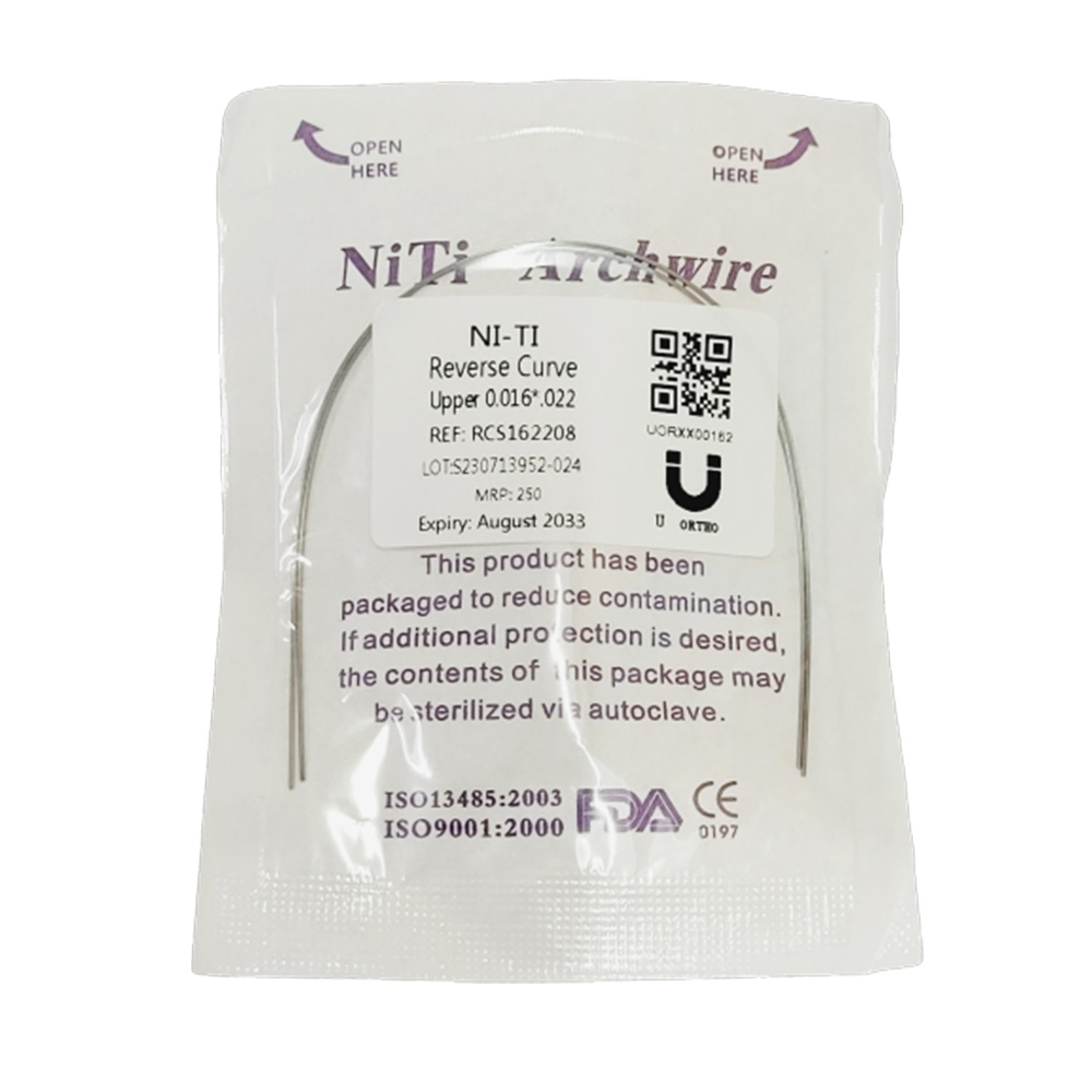 U ortho Niti Reverse Curve Archwire -Rectangular