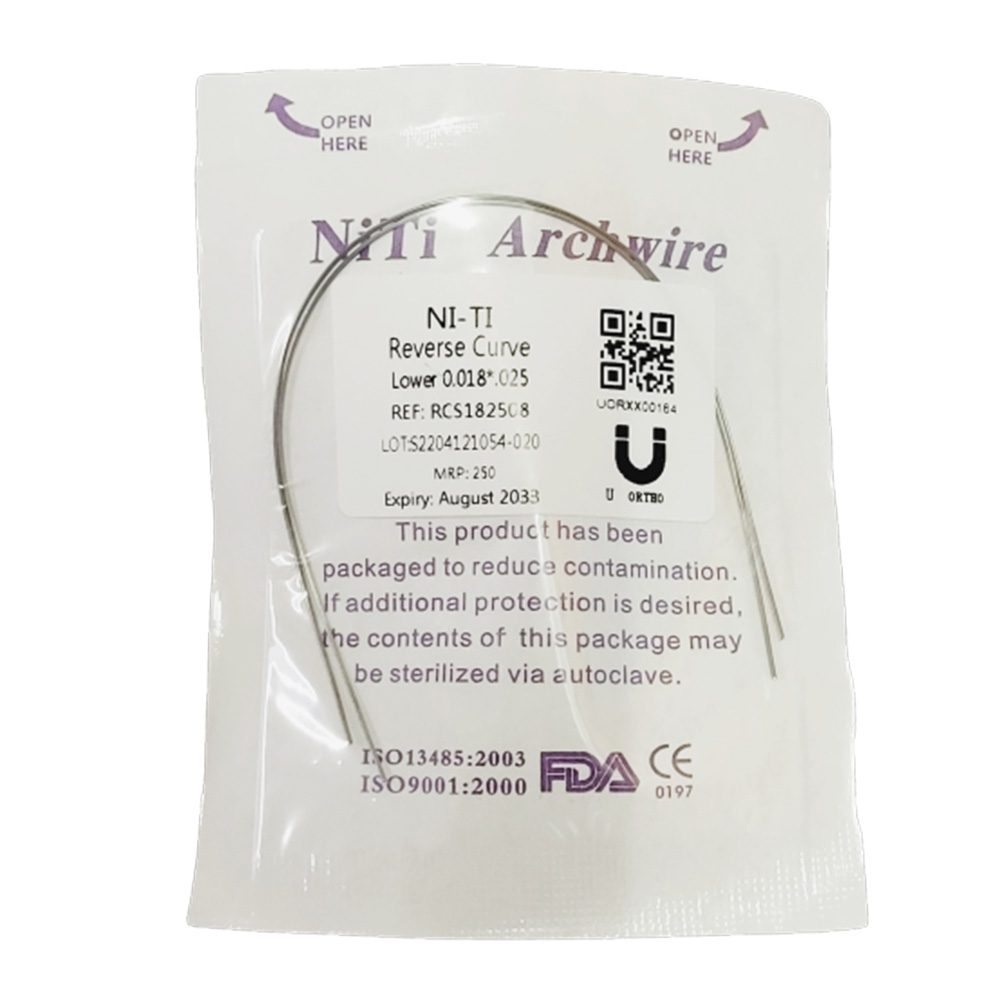 U ortho Niti Reverse Curve Archwire -Rectangular
