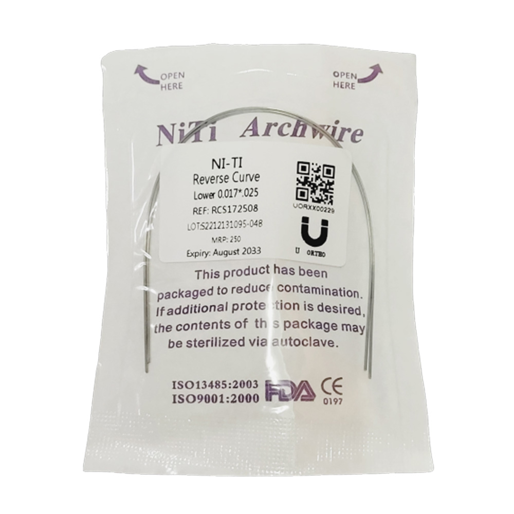 U ortho Niti Reverse Curve Archwire -Rectangular