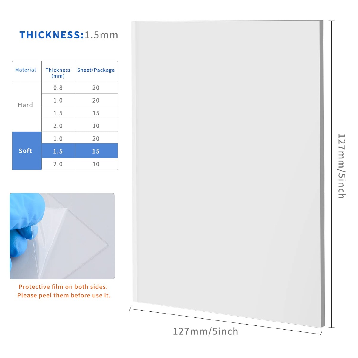 U Ortho Vacuum Forming Bleaching Sheets - Soft