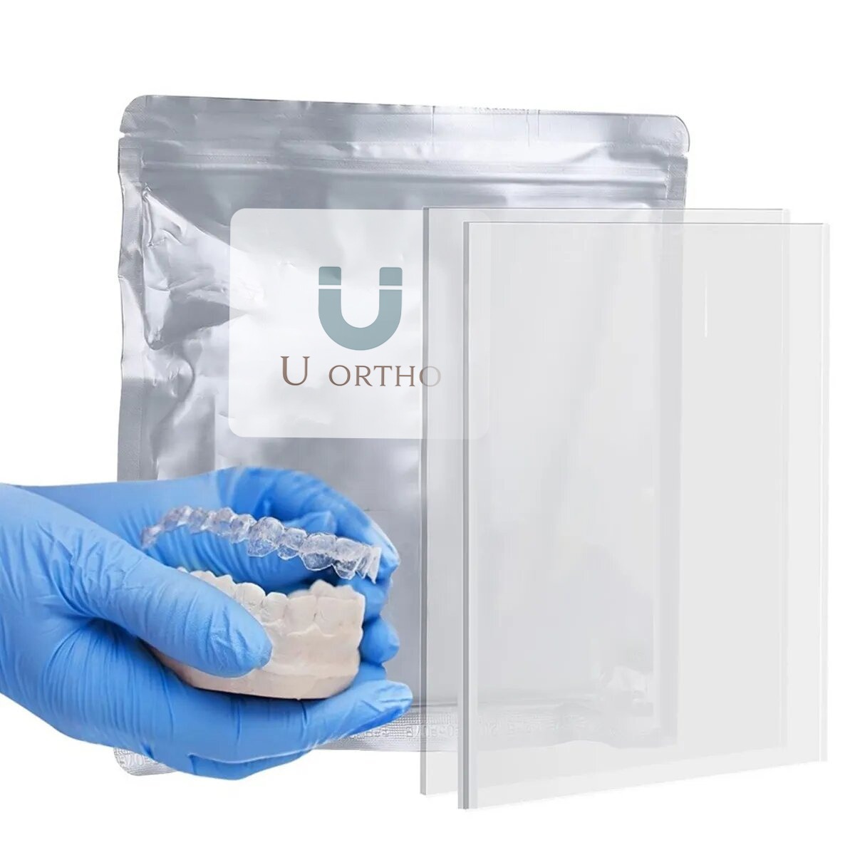U Ortho Vacuum Forming Bleaching Sheets - Soft (Square 1mm)