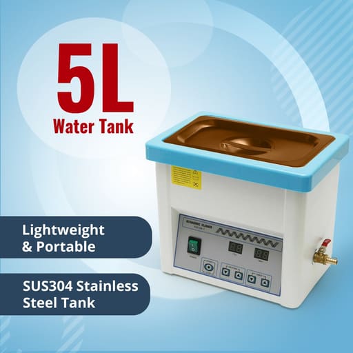 Waldent Ultrasonic Cleaner 5 Ltr Stainless Steel