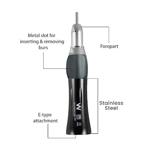 Waldent Straight Handpiece Special Edition - Black (W-134) 