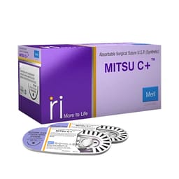 Meril Mitsu C+ #3-0 Polyglactin 910 Suture With Chlorhexidine