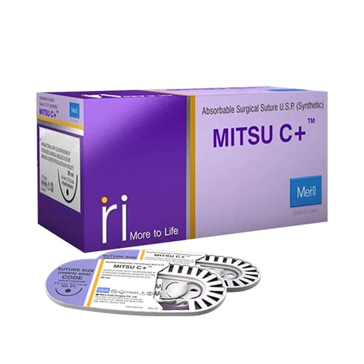 Meril Mitsu C+ #3-0 Polyglactin 910 Suture With Chlorhexidine