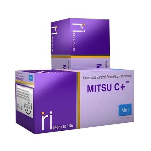 Meril Mitsu C+ #3-0 Polyglactin 910 Suture With Chlorhexidine
