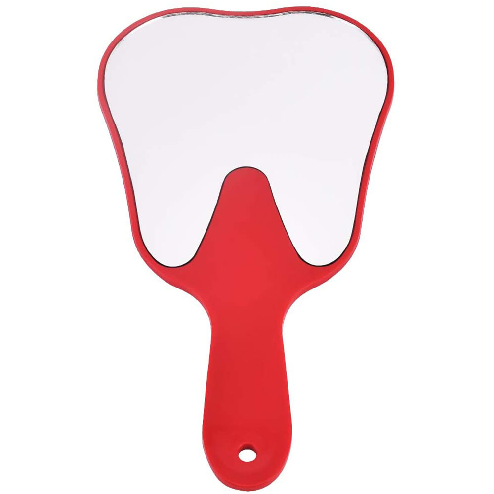 iDENTical Tooth Shape Hand Mirror - Red