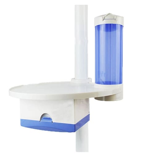 ET Dental Utility Tray with Cup and Tissue Dispenser - Blue