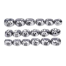 Oro SS Little Crown Primary Molar - E (2nd Molar) (Pack of 5) - 7