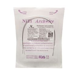 U Ortho Niti reverse curve arch wire-Ovoid Upper 0.018 (Pack of 2)