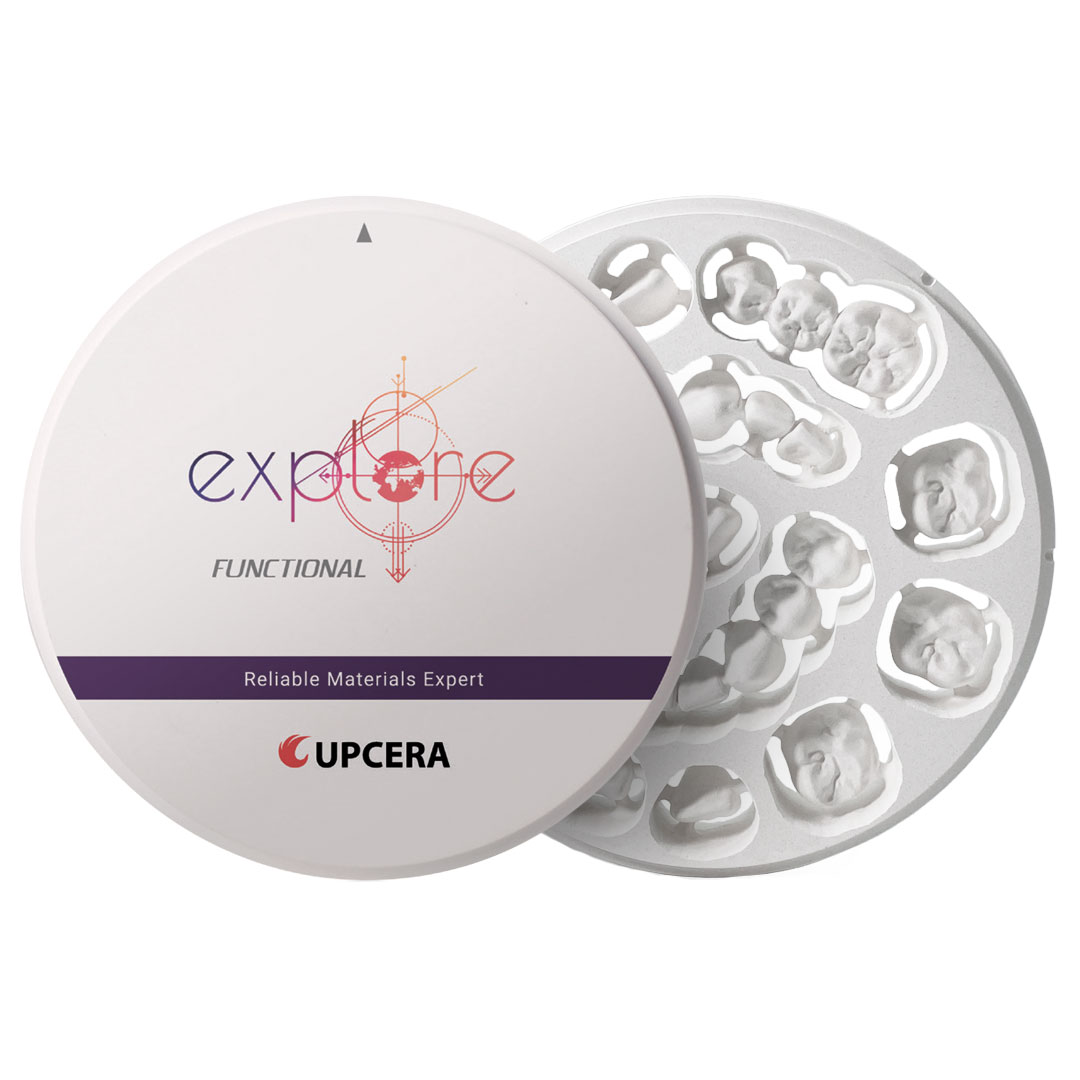 Upcera Dental Zirconia Blanks Explore Functional Multilayer Shade A1- D98-12mm