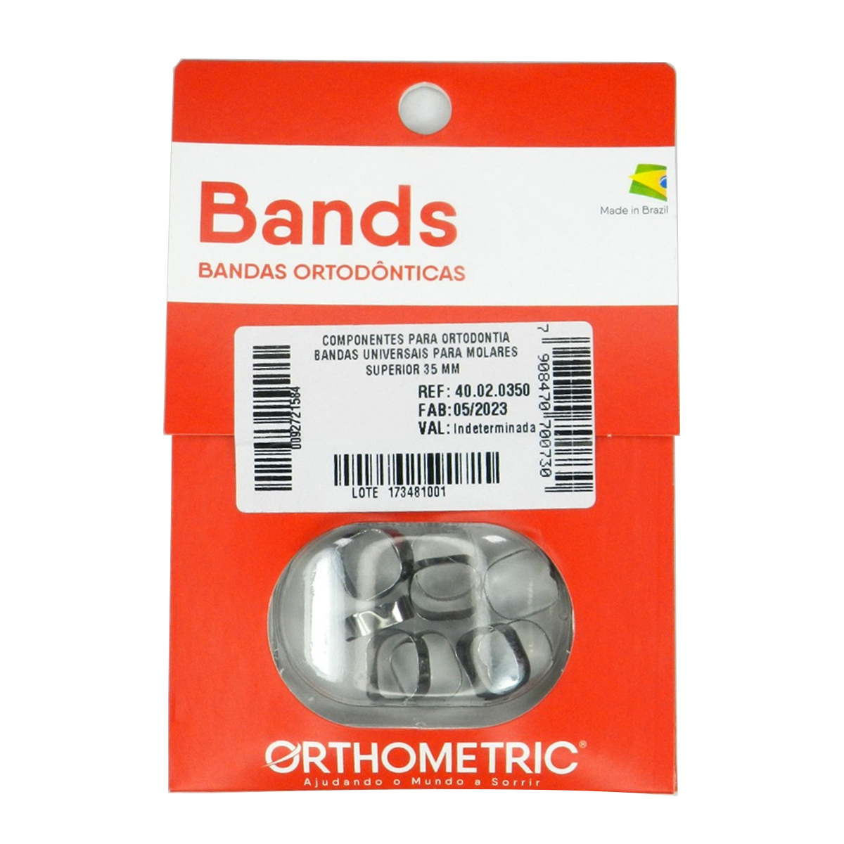 OrthoMetric Plain Ortho Bands - Size 36 Upper - (40.02.0360)