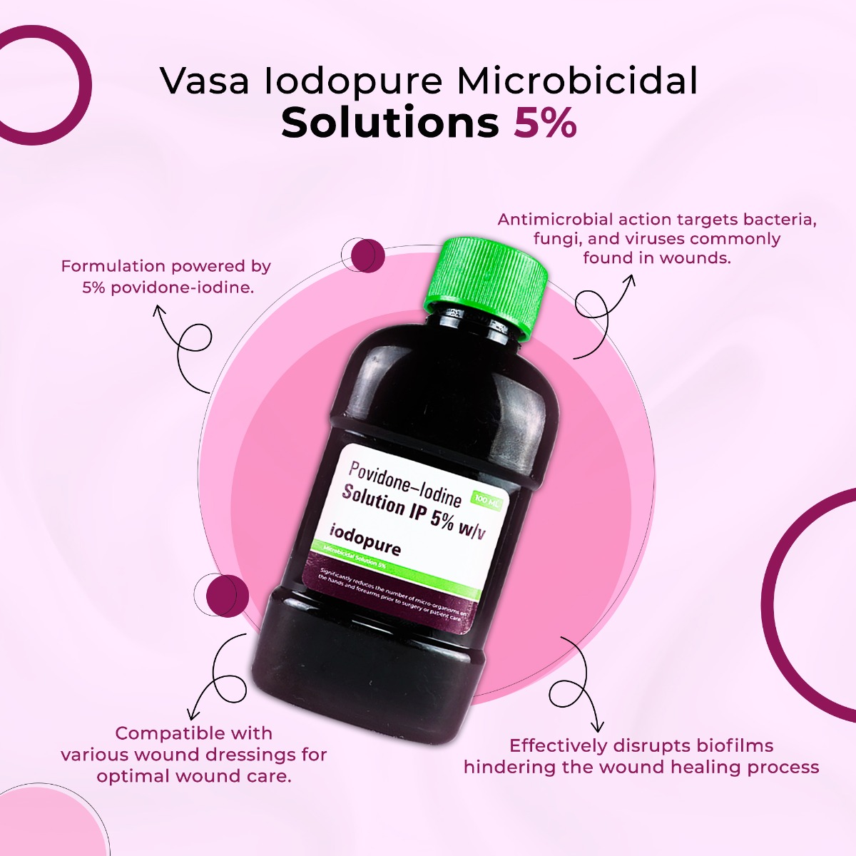 Vasa Iodopure Microbicidal Solutions (Pack of 10)