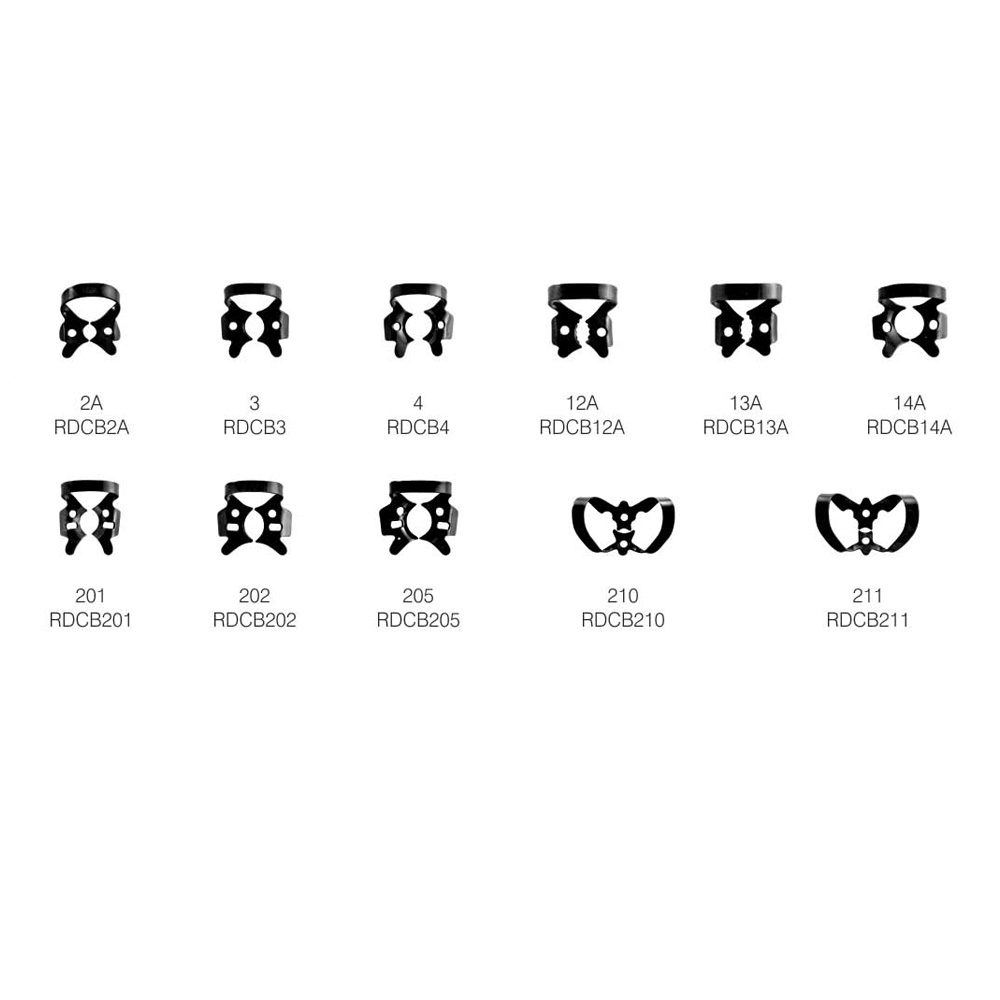 GDC Rubber Dam Clamps Set # Black (RDCOBB11)