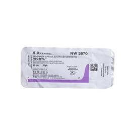 Ethicon Vicryl #6-0 Absorbable Violet Braided Suture - 4