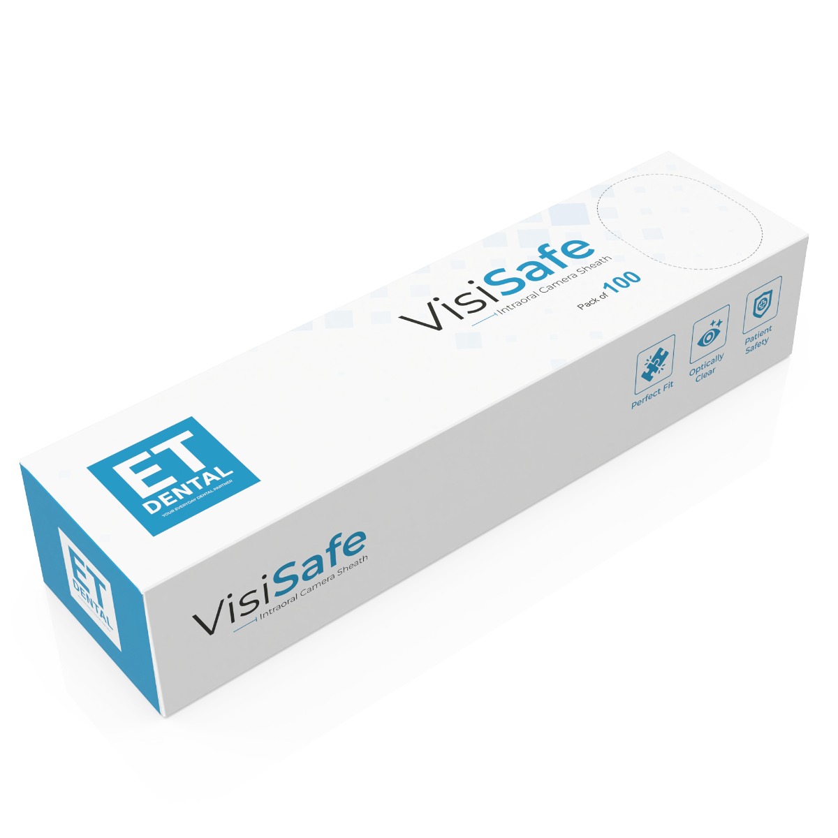 ET Dental VisiSafe Intraoral Camera Sheath - 9.8 x 2 inch (100pcs/Box)
