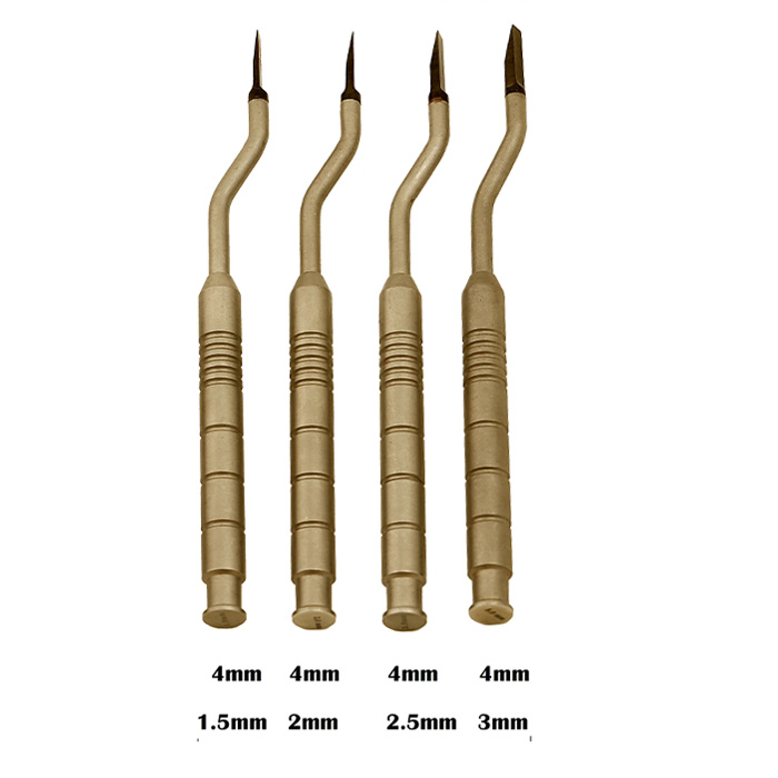 Julldent Ridge Splitting Chisel Offset Set of 4