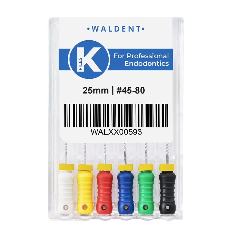 Waldent Professional K-File 25mm Assorted # 45-80