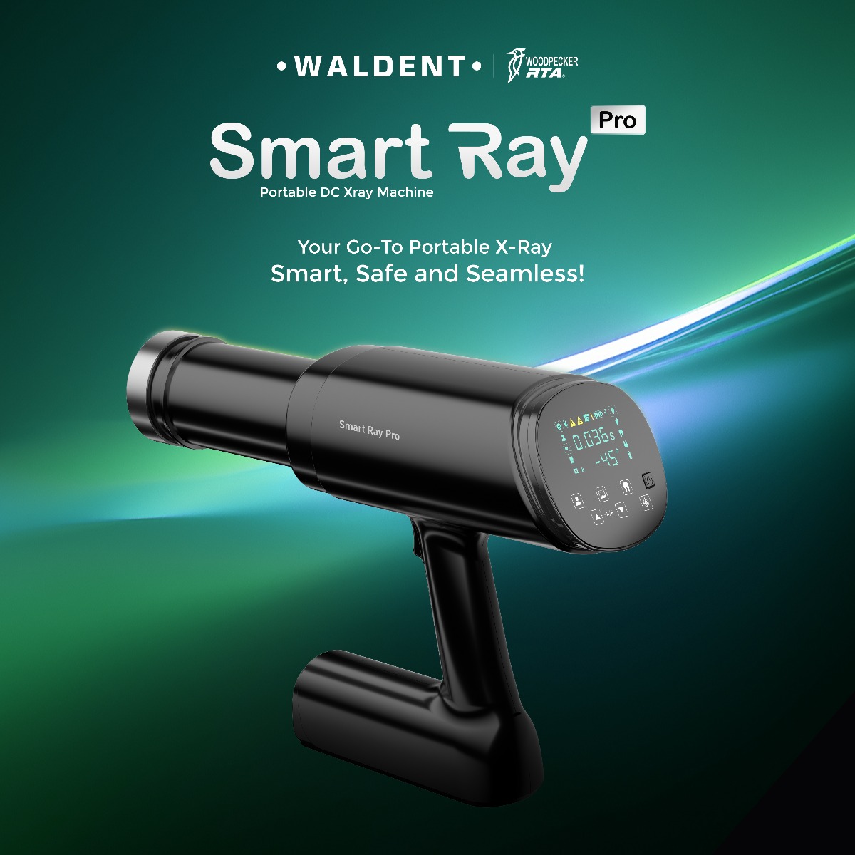 Woodpecker RTA Smart Ray Pro Portable DC Xray Machine By Waldent     