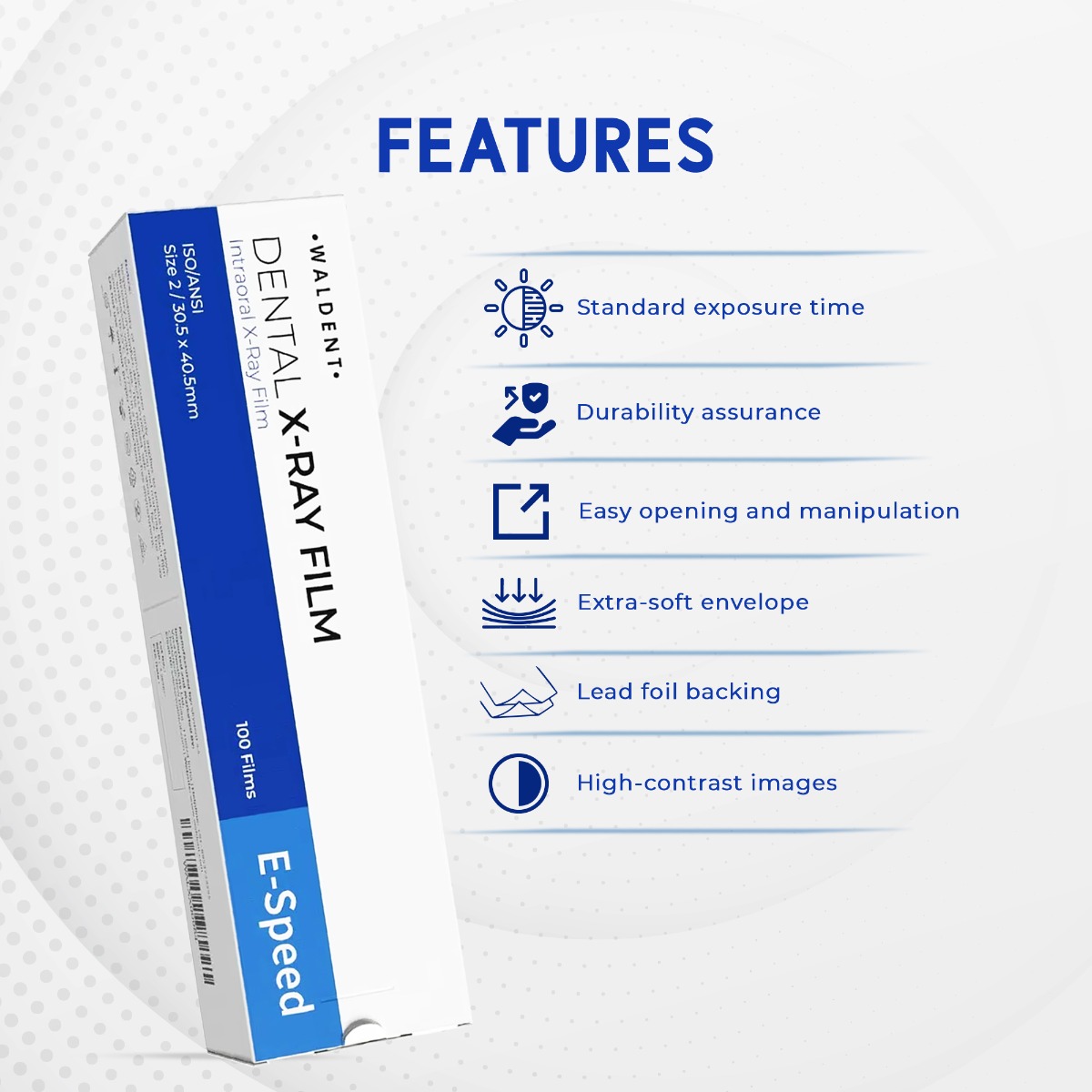Waldent Dental X-Ray Film E-Speed (Pack Of 100)