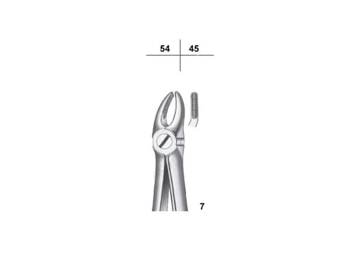 Waldent Tooth Extraction Forceps Upper Premolars, No.7 (1/102) 