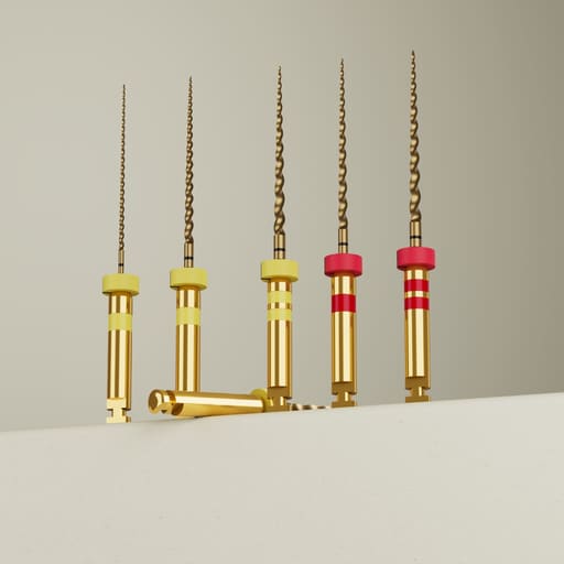 Waldent Wal-flex Gold Rotary Files 21mm