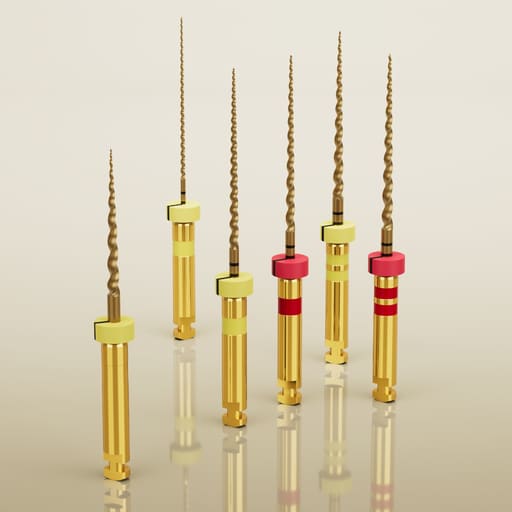 Waldent Wal-flex Gold Rotary Files 21mm